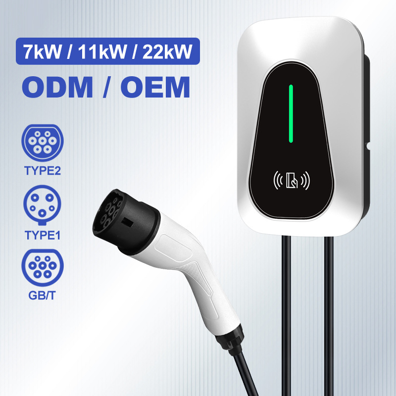 Type 2 Charger - 欧州規格7kWタイプ2 EV充電器 カードリーダー Tuyaアプリ対応 32A AC207-253V