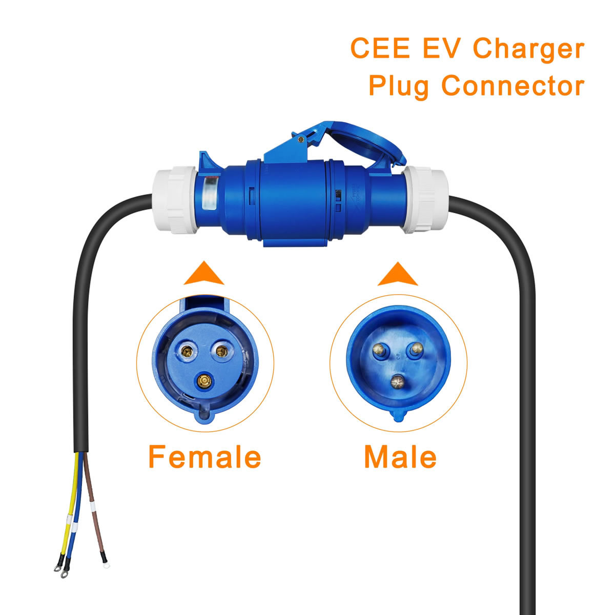 32A ブルー CEE ソケットから 16A EU Schu - Ev Charger Adapter のレビューと価格