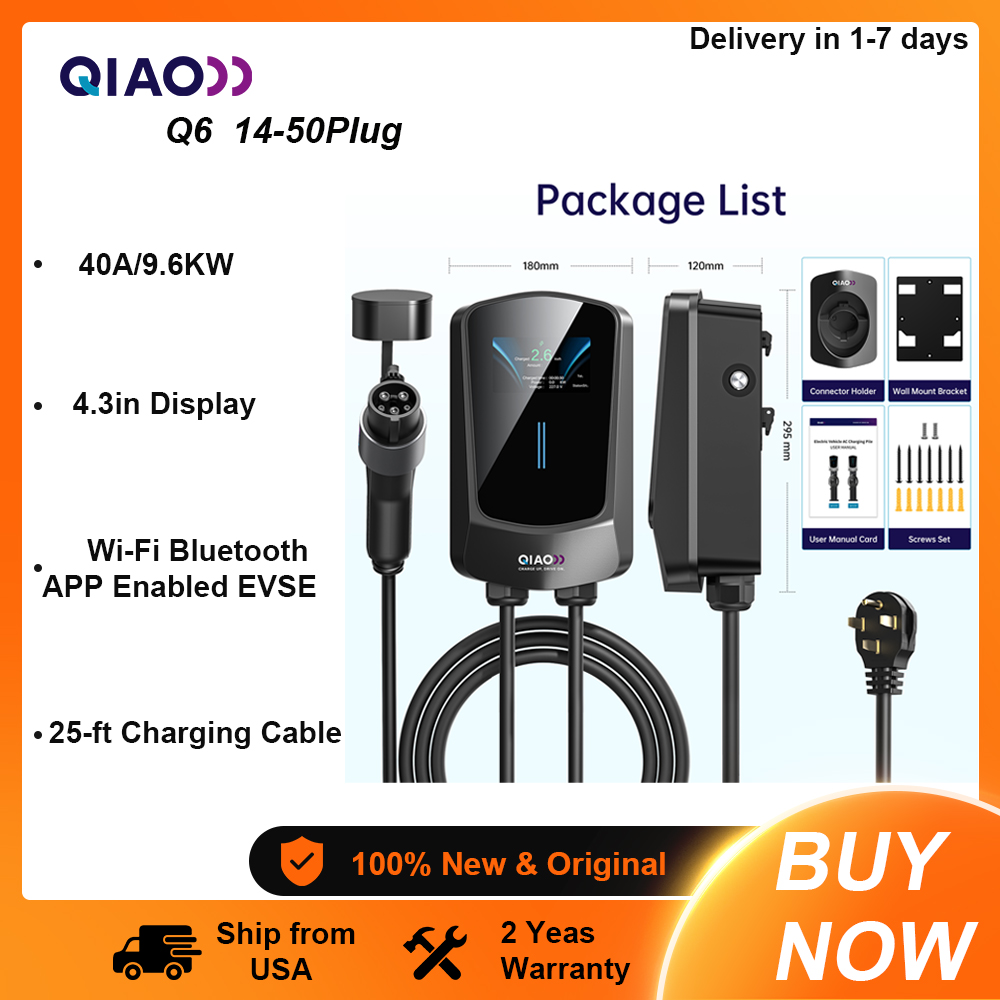QIAO レベル2電気自動車充電器 9.6KW 40A Ty - Portable Ev Charger のレビューと価格